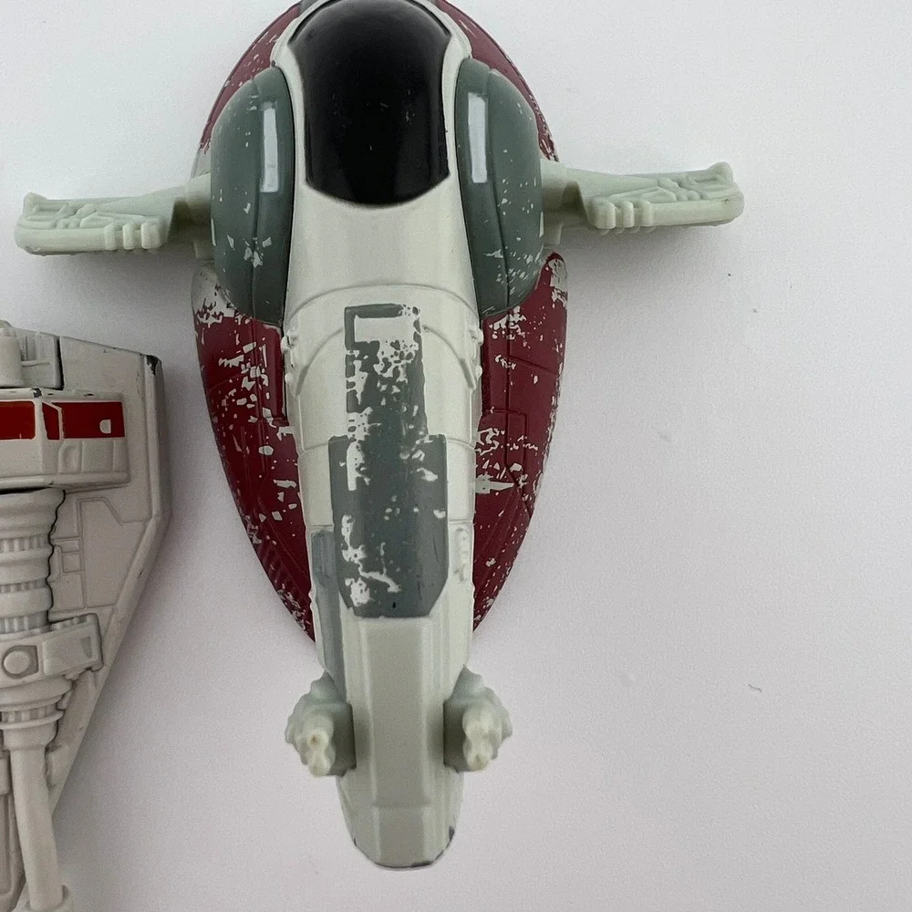 Star Wars Titanium Series Diecast Slave I Snowspeeder Ship Lot 2008 Hasbro